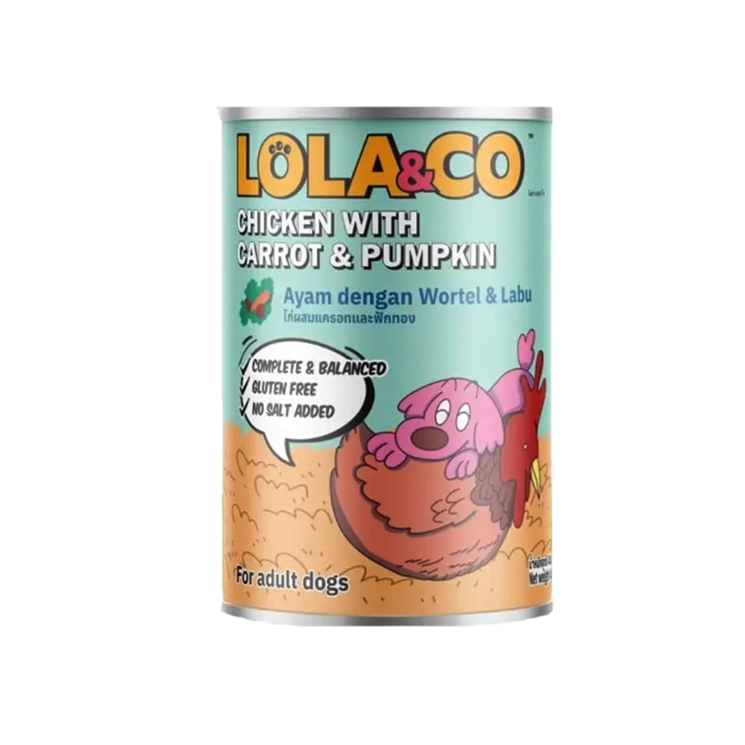 Lola & Co Dog Can Chicken with Carrot & Pumpkin loaf 400g (Pack of 2)